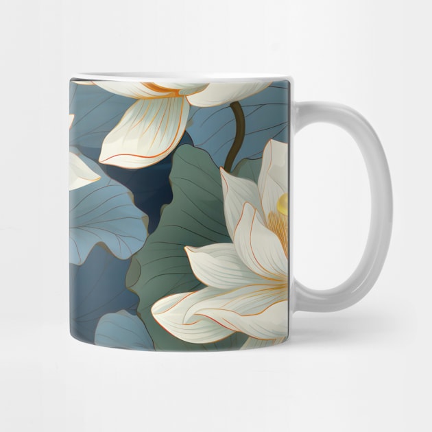 Serenity Blooms: Timeless Lotus Flower Pattern by star trek fanart and more